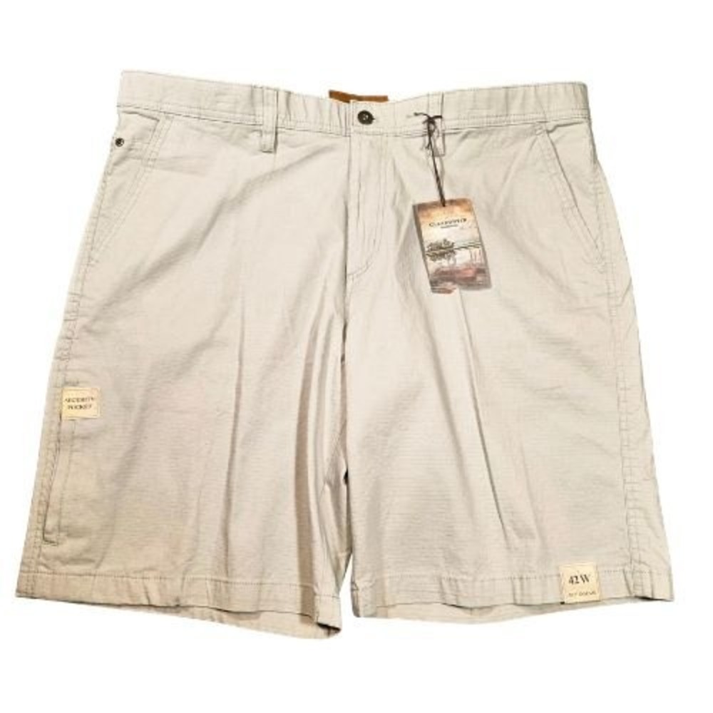 NWT Clearwater‎ Outfitters Mens 42W Ripstop Chino Shorts Khaki Gorpcore Fishing